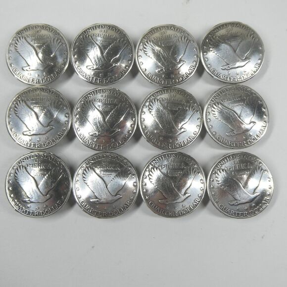12 Button Covers Flying Eagle US Quarters Vintage Coins - Picture 1 of 10